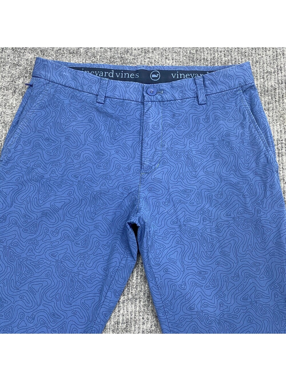 Vineyard Vines OTG On The Go Pants Mens 32x31 Blue Golf Course AOP Performance